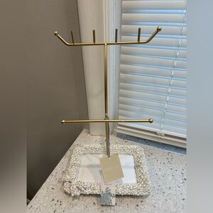 Shabby Chic Gold Jewelry Organizer